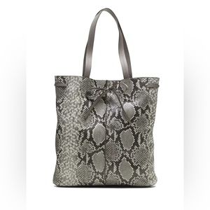 Banana Republic Portfolio Snake-Effect Leather tote bag